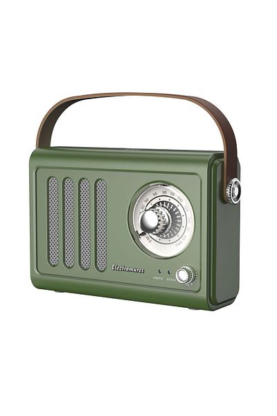 Electromures Retro radio with Bluetooth speaker Electromures EM 1006, 5V, 1500 mAh, Autonomy 6 h, Green