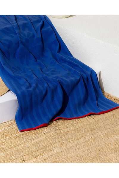 Madame Coco Prosop de plajă Fasseur 100% bumbac - Albastru - 70x150 cm