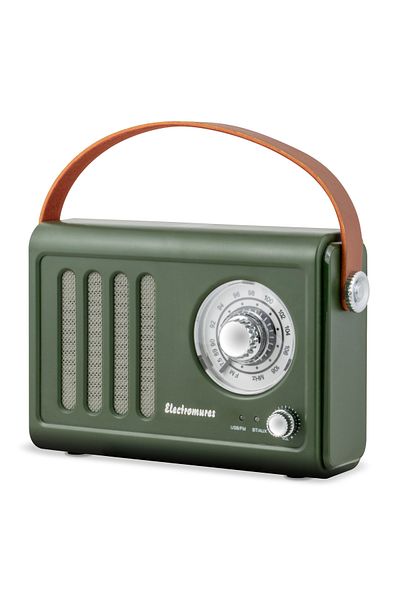 Electromures Retro radio with Bluetooth speaker Electromures EM 1006, 5V, 1500 mAh, Autonomy 6 h, Green