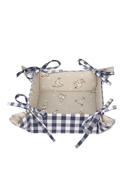 Clayre & Eef Gallina cotton bread basket 35 cm x 35 cm x 8 cm
