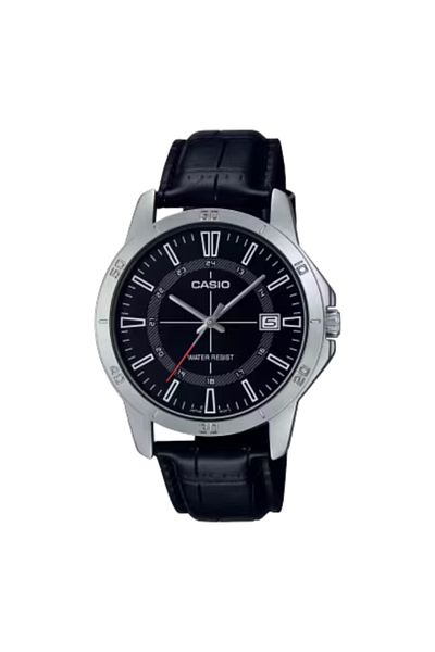 Casio ساعة كاسيو للرجال بمينا أسود تناظرية - MTP-V004L-1BUDF