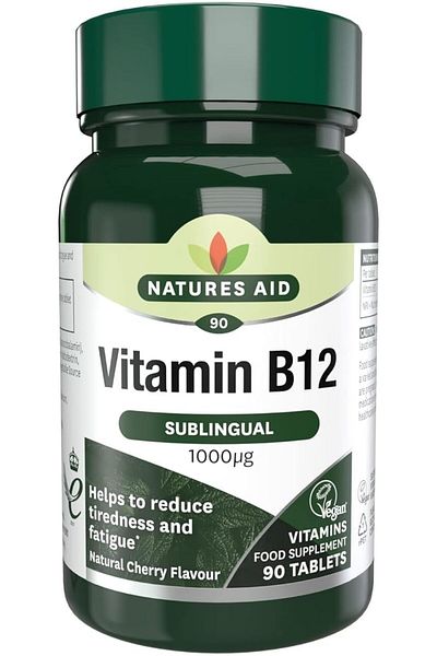 Natures Aid 1000Ug Sublingual Vitamin B12, 90 Tablets