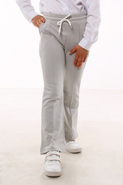 MORE KIDS Pantaloni de sport pentru fete, cu talie elastică, cu talie înaltă