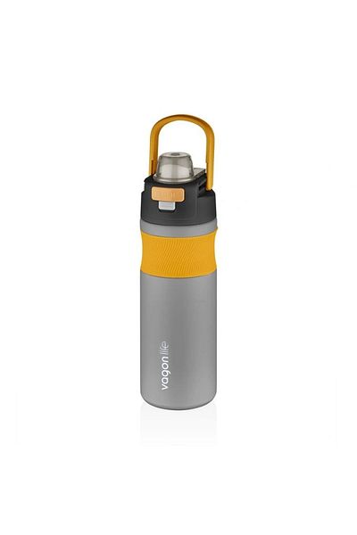 Vagonlife Vagonli̇fe Locked Stainless Steel Use Bottle With/Without Pipe 033 580ml Gray