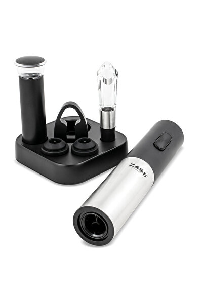 Zass Gourmet ZEWS 02 electric wine opener set, Black