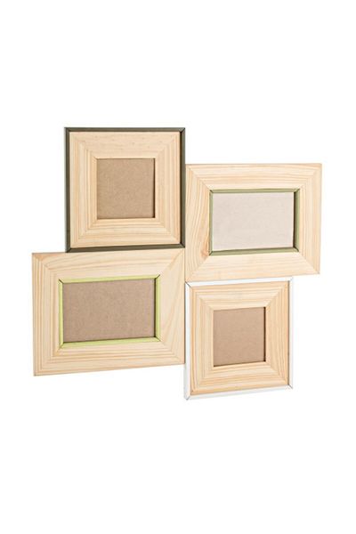 Bizzotto Photo Frame for Wall Natural Wood 47 cm x 42 cm