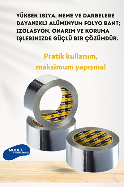 SGS Alüminyum Folyo Bant 44mm x 20mt – Dayanıklı ve Isı Yalıtımlı