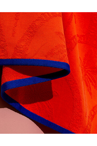Madame Coco Palmie 100% Cotton Beach Towel - Orange - 70X150 cm