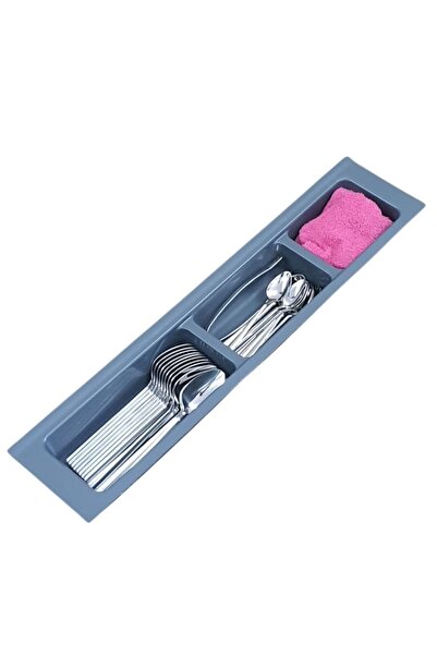Adilon Kitchen Drawer Cutlery Holder Three Compartment Module 11cm X 48cm Ant...