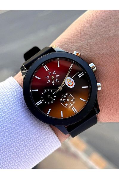 Quantum Galatasaray Licensed Internal Functions Active 3 Atm Silicone Cord Fan Wrist Watch 1905.681