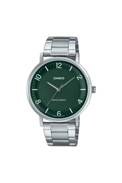 Casio CASIO Men's Analog Green Dial Watch - MTP-VT03D-3BDF