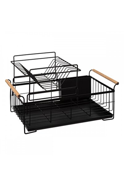 5five Simple Smart Poschodový odkvapkávač na riad Emilia, kovový, čierny, 48 ...