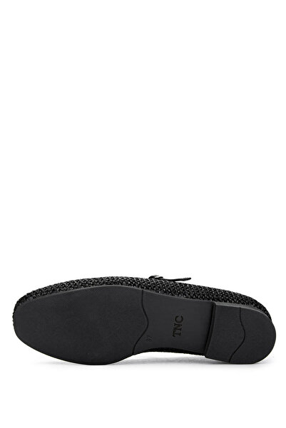 Tamer Tanca Kadın Hakiki Deri Siyah Babet Ayakkabı