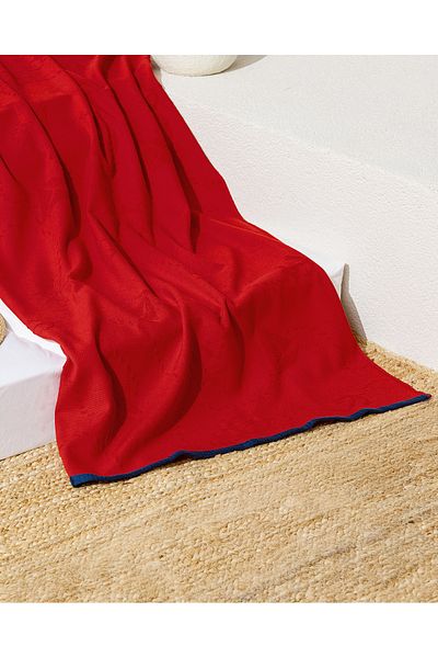 Madame Coco Pappier 100% Cotton Beach Towel - Red - 70X150 cm