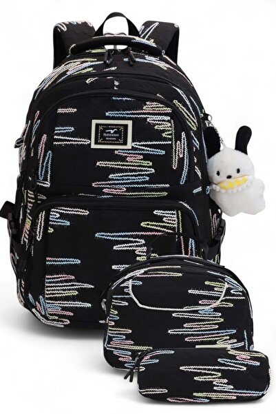 Kidessa Relaxion 2173-1430 İthal Ürün Kız Çocuk Üçlü Set İlkokul Sırt Çantası