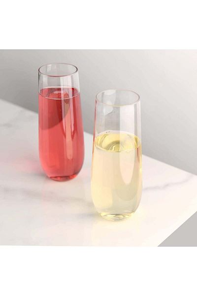 hotder Set de 2 pahare de plastic Hotder, transparente, 15,3 x 6,1 cm, 355 ml