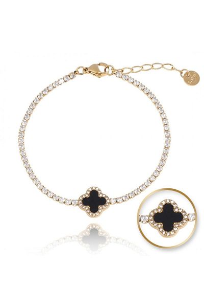 ECARLA Bracelet, surgical steel, gold plated, Ecarla, BST1512CZ