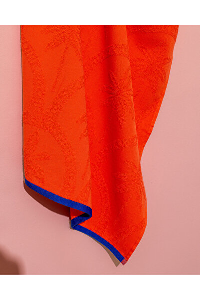 Madame Coco Palmie 100% Cotton Beach Towel - Orange - 70X150 cm