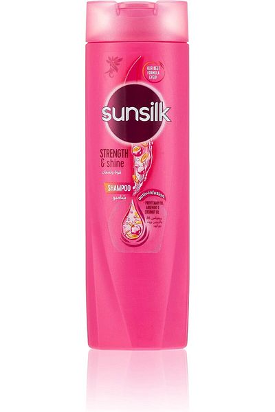 Sunsilk شامبو اللمعان والقوة 200 مل - مع بروفيتامين B5 والأرجينين لشعر قوي ولامع