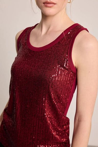 Gusto Μπλούζα με παγιέτες - Claret Red