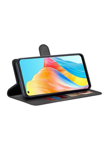 SKYDDAR INNOVATION Case for Oppo A78 4G, Diary Book, book type, with Inner Wallet, Black, sticker set