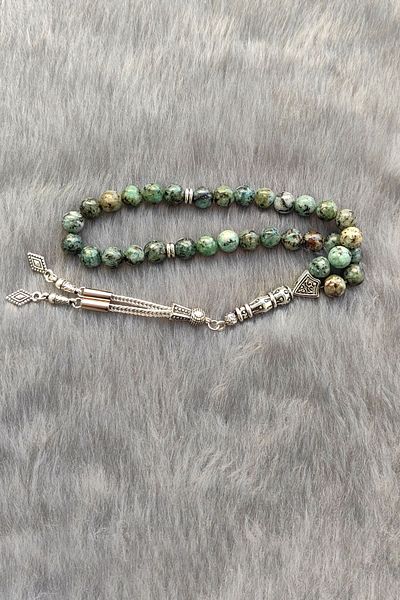 Chavin 8 mm African Turquoise Stone Natural Stone Rosary Ey13