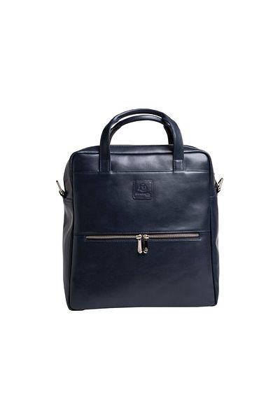 Exacompta 14" Exactive Lady Leather Laptop Backpack 17237e, Navy Blue