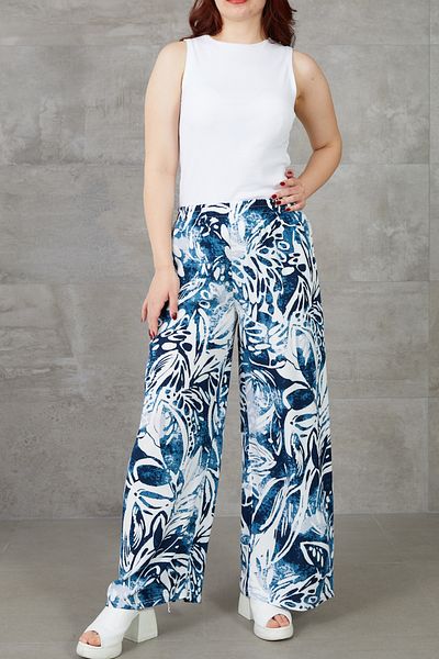 DPARİS Patterned Elastic Waist Trousers