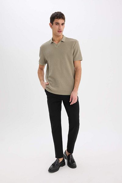 DeFacto Μπλουζάκι με κοντό μανίκι Polo Neck Regular Fit E1215ax25sm
