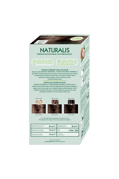 Neva Naturalis Permanent Hair Color – Vegan, Ammonia-Free, Long-Lasting, 100% Gray Coverage, Organic