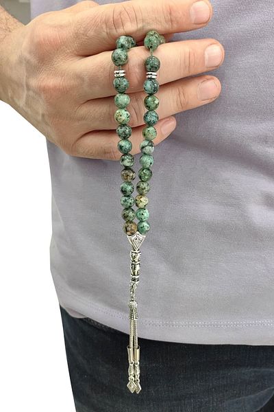 Chavin 8 mm African Turquoise Stone Natural Stone Rosary Ey13