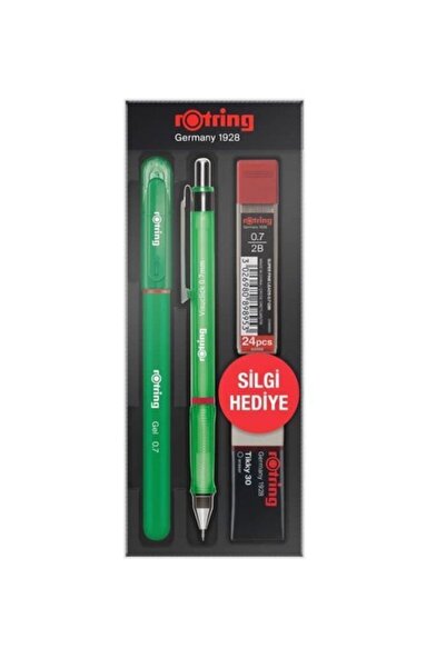 Rotring Visuclick Versatil Kalem + Jel Tükenmez Kalem + Min + Silgi Okul Seti...