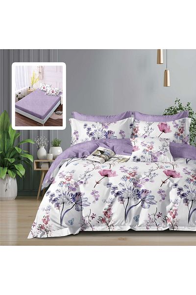 NufJoy Fine Cotton Linen 6 pieces Fitted sheet for mattress 160x200 cm or 180x200 cm