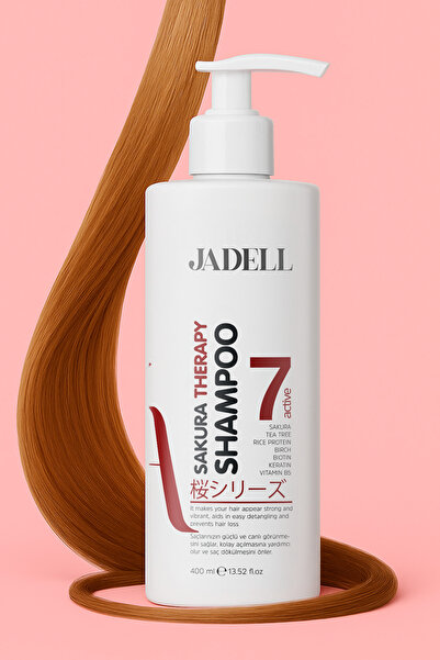 JADELL Sakura Therapy Shampoo 7active ( Sakura Çiçeği,biotin,keratin,vitamin B5 ) Onarıcı Besleyici Şampuan