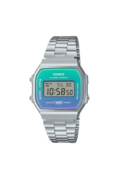 Casio CASIO Unisex Digital Grey Dial Watch - A168WER-2ADF