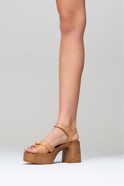 PASSAGE SHOES Women's Genuine Leather Clogs Sandals 6319 Caramel