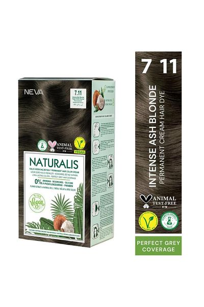 Neva Naturalis Permanent Hair Color – Vegan, Ammonia-Free, Long-Lasting, 100% Gray Coverage, Organic