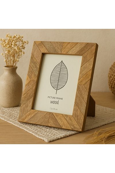 Gift Design Photo frame, made of mango wood, 13x18 cm – rustic model with natural texture