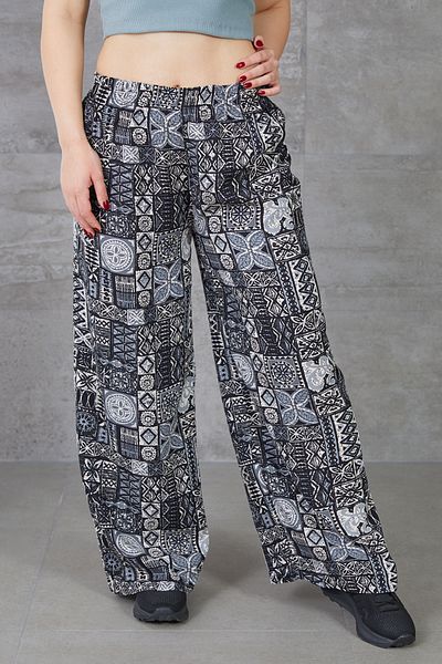 DPARİS Ethnic Pattern Wide Leg Trousers