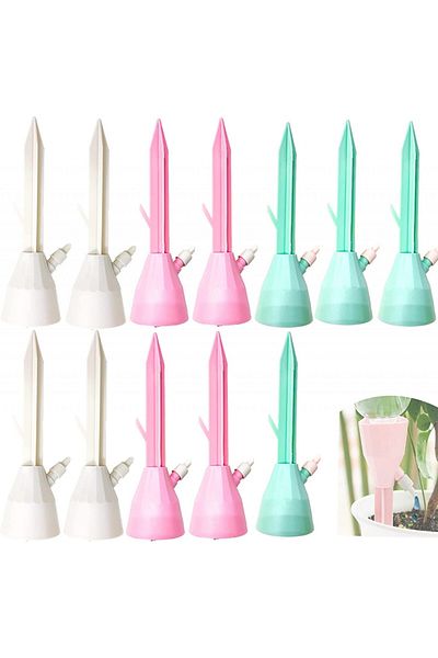 Emituofo Set de 12 picurătoare Emituofo pentru plante, plastic, multicolore, 18 x 5 cm