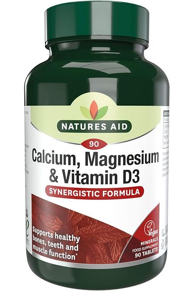 Natures Aid Calcium Magnesium And Vitamin D3, 90 Capsules