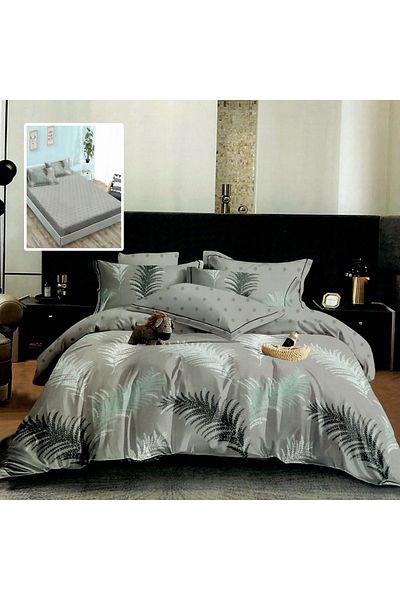 NufJoy Fine Cotton Linen 6 pieces Fitted sheet for mattress 160x200 cm or 180x200 cm