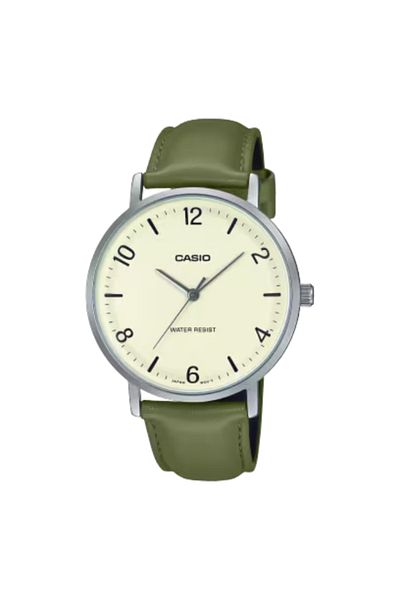 Casio CASIO Men's Analog Green Dial Watch - MTP-VT03L-7BDF