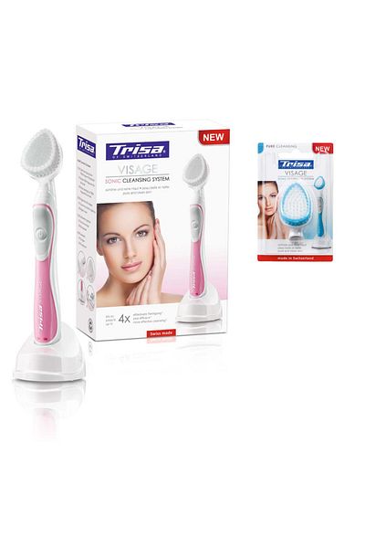 Trisa Pachet de curățare facială Sonic Visage Pure 678333+667855 Roz + Albastru