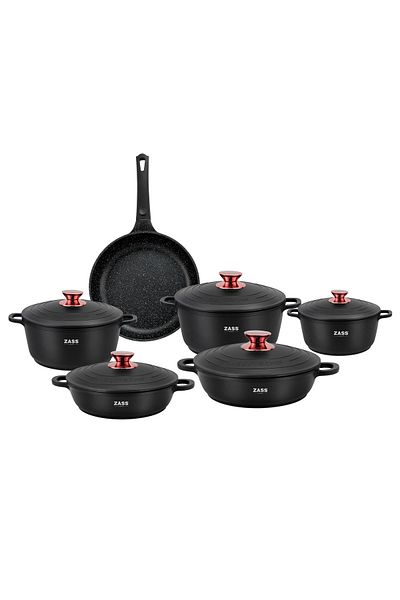 Zass Set de oale Gourmet ZG-ACS 01 din aluminiu de înaltă calitate, negru