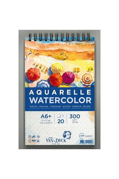 Van Dyck Vd 10009 Bloc Acuarelă 11*17 A6 300 Gr 20 Yp