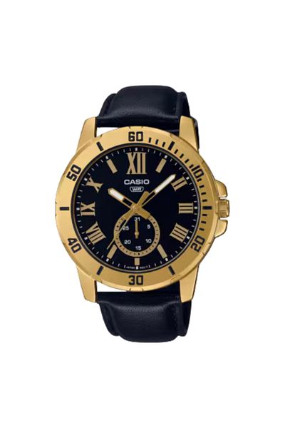 Casio CASIO Men's Analog Black Dial Watch - MTP-VD200GL-1BUDF
