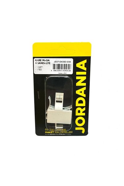 Jordania Model Je07-E4050-05K Table and 4 Chairs White 1/50