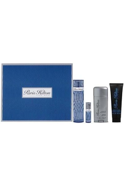 Paris Hilton (M) SET EDT 100ML + 10ML SPRAY + 90ML HAIR & BODY WASH GEL + DEOSTICK 78G