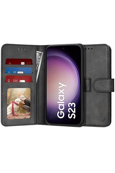 SKYDDAR INNOVATION Case for Samsung Galaxy S23, Diary Book, book type, with Inner Wallet, Black, sticker set